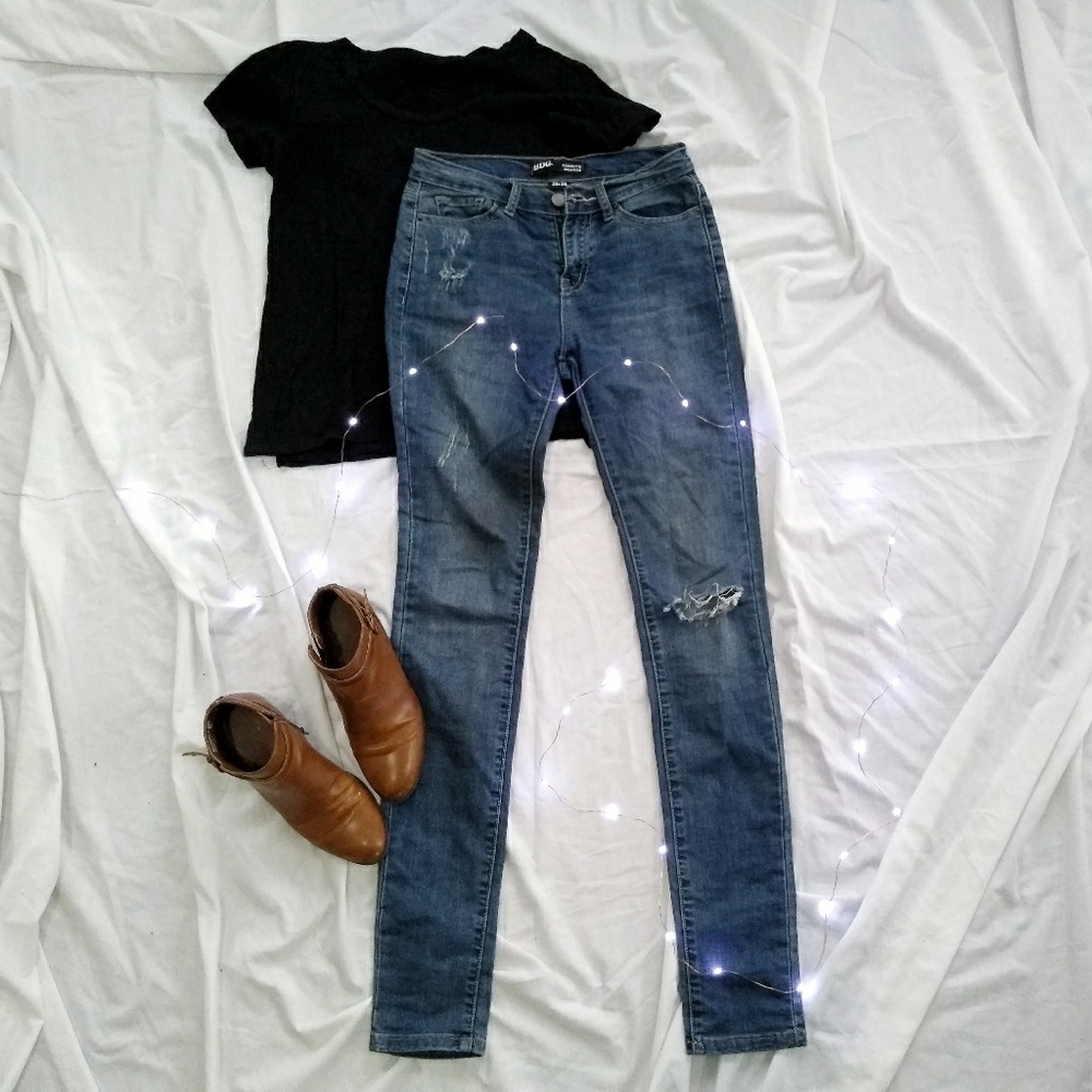 Cigarette High Rise Jeans